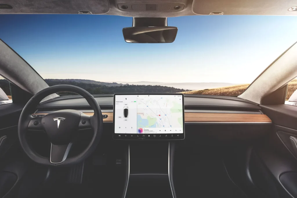 Tesla Model Y interior dashboard view for Tesla Model Y accessories